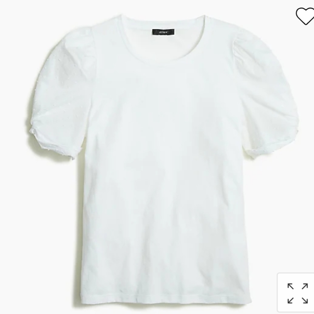 J Crew clip dot tie sleeve top